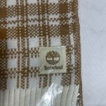 Timberland Plaid Knit Scarf OS Brown Cream NWT MSRP $60 Acrylic Photo 2
