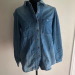 American Eagle  Women's Small Denim Shirt Long Sleeve Button-Down Casual Cotton‎ Photo 3