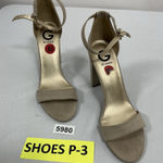 Guess Womans  Open Toe Sandals 10 M Beige Ankle Strap Block Heel Round Toe Photo 0