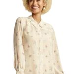 Modcloth Cream Ballerina Sheer Blouse Size 1X Photo 0