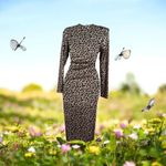 Jovani  03919 High Slit CheetahPrint Dress  Gold $400 H Photo 5