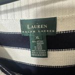 Ralph Lauren Vintage Lauren  Striped 3/4 Sleeve Sweater Nautical Boat Neck Cotton Photo 2