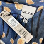 Nic+Zoe  Gray Print Button Down Blouse Top NEW PL Photo 2