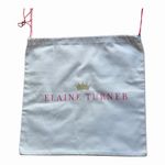 Elaine Turner White Dust Bag Pink Drawstring 20x20 Preowned Photo 1