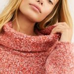 Free People BFF Cowl Neck Oversized Boxy Cozy Sweater: Scarlet Flame Red Photo 8