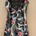 Victoria's Secret Women's Vintage 1990s/early 2000s Black Floral Chemise M Photo 0