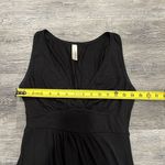 Loveappella  black maxi v neck jersey dress - s Photo 11