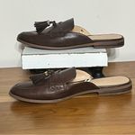 Loft  Elegant Brown Faux Leather Tassel Detail Loafers Women’s Size 8M Photo 1
