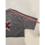 AC/DC  Vintage Washed Gray Cropped Sweatshirt Women’s Large Photo 5