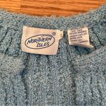 Light Blue Cardigan Sweater with Ribbed Knit and Long Sleeves Size L Photo 4