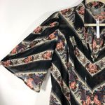 ASOS New  Design Floral Stripe Print Sheer Mini Collared Puff Sleeve Swing Dress Photo 4