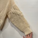 Vintage Hand Knot 100% Wool Cream Fisherman Sweater Thick Cable Knit Pullover M Size M Photo 12