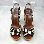 Christian Louboutin Tigresse 120 Zebra Pony Calf Hair Platform Wedge Sandals 36 Photo 3