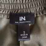 I.N. San Francisco  Off Shoulder Peplum Sleeve Mini Dress Olive Green Size S NWT Photo 3