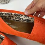 Toms Orange Yellow Sun Stitched Boho Flats Shoes Women Size 9 Casual Photo 5