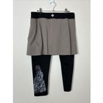 Sahalie Skirt With Leggings Beige Black Athleisure Comfy Pocket Skort Women's M Tan Size M Photo 1