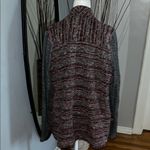 Lucky Brand  Red and Gray Striped Cardigan Photo 3