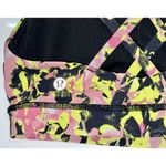 Lululemon  Energy Bra Yellow Black Floral Luxtreme Racerback Sports Bra Size 6 Photo 7