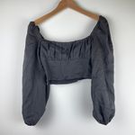 Princess Polly  Ariah Black Long Sleeve Crop Top - Size 2 Photo 5