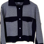 Oliver O nwt size small Black and White Houndstooth Women's Sweater jacket Photo 0
