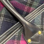 Talbots  Plaid Wool Blend Leather Trim Handbag Purse NWOT Photo 6