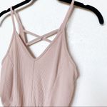 Cynthia Rowley Nude Rose Cross Back Ribbed Bodysuit Size XS Photo 1