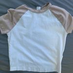 H&M White And Beige Crop Top Photo 1