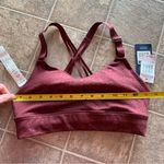 NEW Marika Padded Sports Bra Strappy, Adjustable, NWT Maroon Leopard Print Photo 7