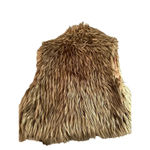 Bebe  Tan Satin Soft Faux Fur Lined Casual Vest Size Small Photo 5