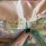 Victoria's Secret Vintage  Women M Pink Floral Double Breasted Pajama Top Satin Photo 7