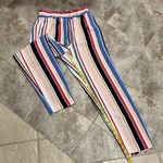 EXPRESS NEW  High Rise Vertical Stripe Paper bag Waist Ankle Pants Pull On XS Photo 5