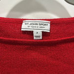 St. John  Vintage Knit Red and Navy Nautical Logo Long Sleeve Top Sz Small Petite Photo 2