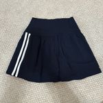 Splits59 Navy Mini Skirt w/ White Stripes Photo 2