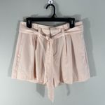 Banana Republic Womens 4” Short Pink Paper Bag Tie Waist Belted shorts Size 6 Photo 0