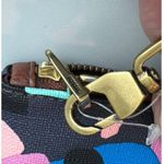 Fossil MEDIUM WRISTLET BLACK FLORAL Leather Zip Wristlet Removable Strap Photo 7