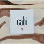 CAbi Ladies Brown Animal Tiger Print V-Neck Cap Sleeve Blouse Top Size S Light Photo 6