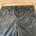 Judy Blue ‎ Faux Leather Black Tummy Control High Rise Straight Leg Pants Size 32 Photo 10