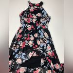 Elle  Maxi Dress HiLo Multicolor Floral Size S Photo 8