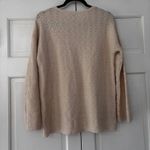 Chico's Chico’s Size 1 Sweater Cream Knit V Neck Pullover‎  Size Medium Beige Top Photo 7