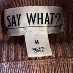 Say What? Sexy Brown Ribbed Dress High Split Say What ? Bust Line Plum  Size M Photo 14