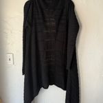 Athleta Black Knit Open Front Waterfall Cardigan Sweater XL Wilton Wrap Chunky Photo 3