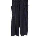 Halara Navy Blue Mid Rise Drawstring Pocket Palazzo Flowy Wide Leg Pants Size 1X Photo 3