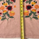 Blu Pepper  Dusty Rose Embroidered Floral Cotton Layered Sleeve‎ Top Size Small Photo 5