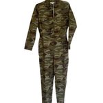 NWT OUTERKNOWN S.E.A. Jumpsuit Boiler Suit Coveralls CAMO Carpenter Linen Blend Green Size XS Photo 4