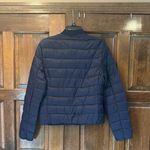 Bershka  Quilted Bomber Jacket Coat Size Large Navy Blue Women Photo 1