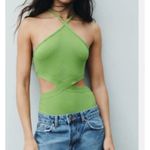 ZARA  Ribbed Cutout Cutable Loop Bloggers Knit Bodysuit Stretch  Size S Photo 5