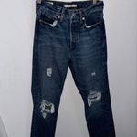 Levi's Levi’s Wedgie Icon Fit Medium Wash Distressed Cropped High-Rise Jeans Photo 3