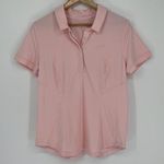 Lululemon Quick-Drying Short Sleeve Polo Shirt RARE Strawberry Milkshake Size 10 Photo 0