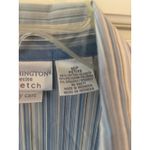Worthington  Petite Stretch Blue Stripe Button Up Shirt Easy Care Women 16P Photo 2
