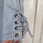 Ulla Johnson  Manon Long-Sleeve Denim Shift Dress Wrist Ties‎ Puff Sleeves Zips Photo 7